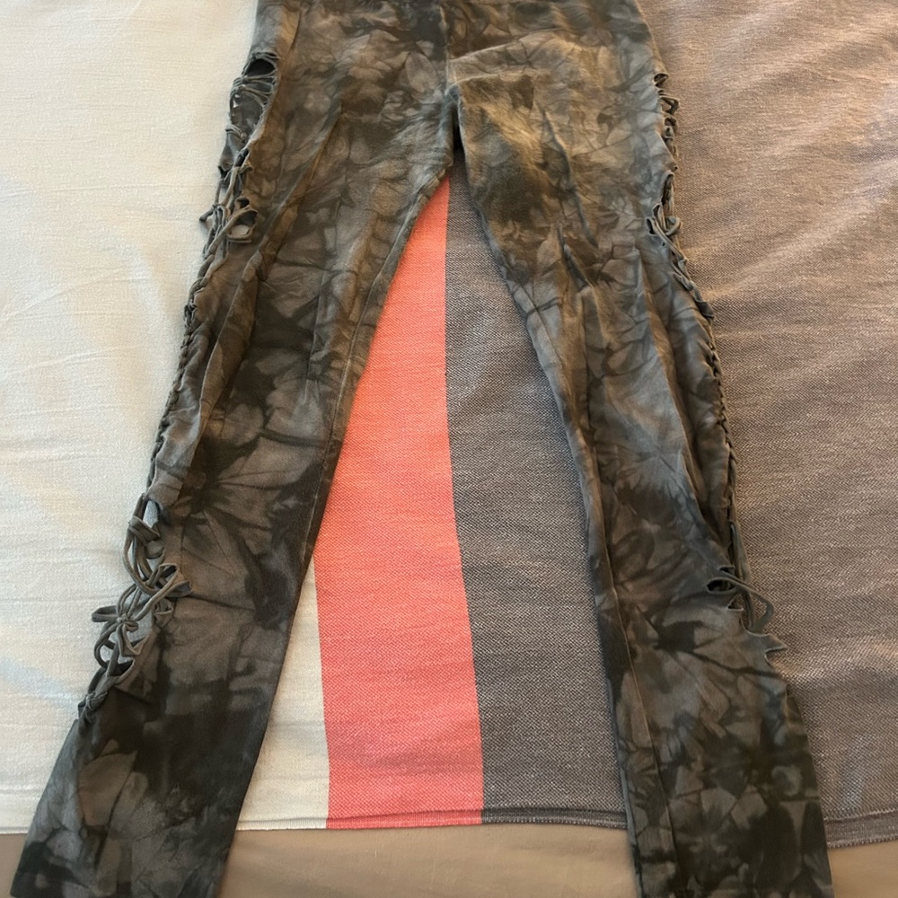 Stylish Gray Tie-Dye Women's Pants
